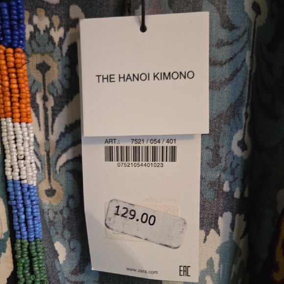 Zara Colorful Abstract Print Robe - Picture 2 of 5